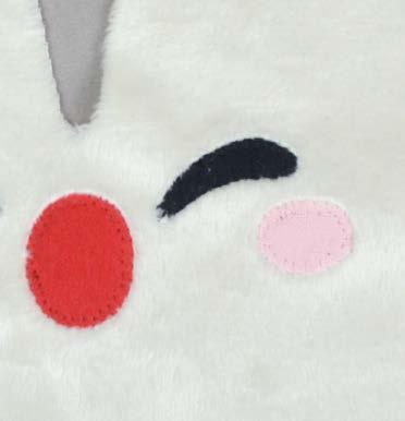using a polyester or fur fabric like minky). b. Next, move onto the smaller eye and blush pieces.