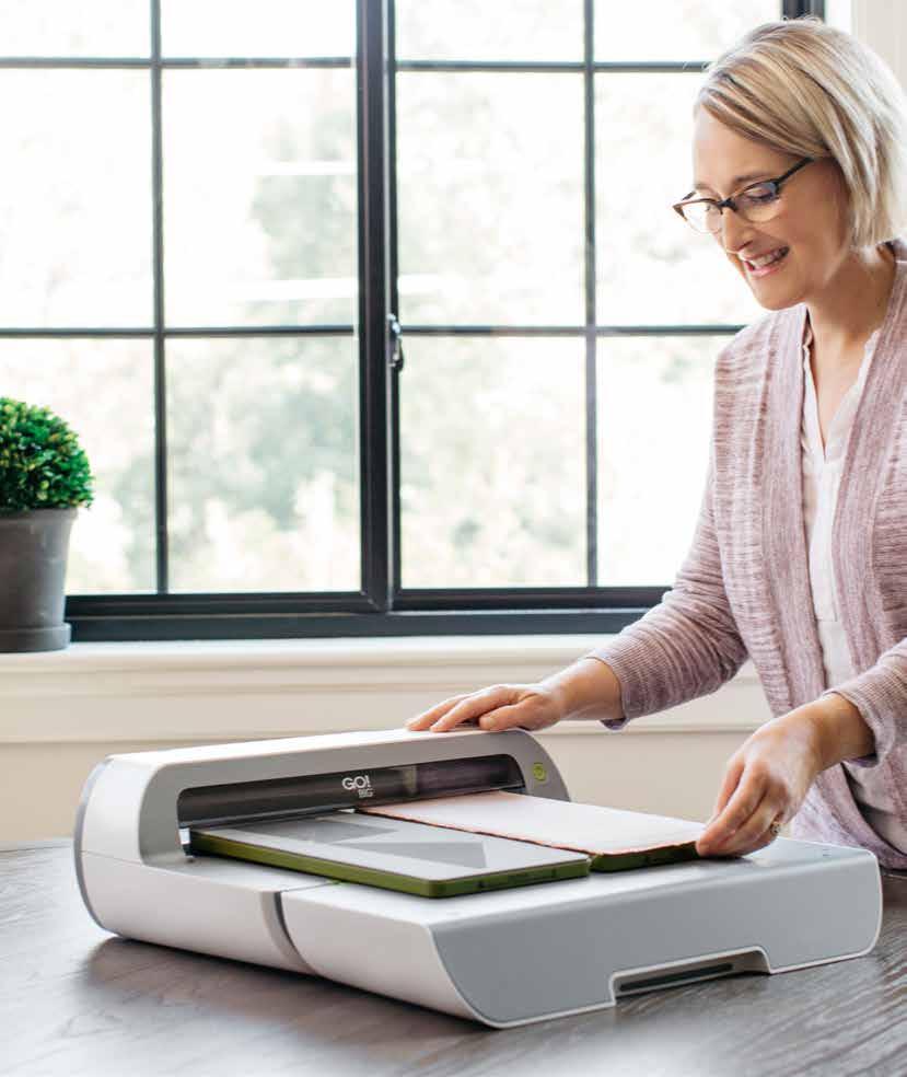 THE ACCUQUILT GO! CUTTER FAMILY Developed for ease of use, easy storage and saving time, AccuQuilt products include a premier line of fabric cutting systems. GO! fabric cutters cut up to six layers of 100% cotton at a time.