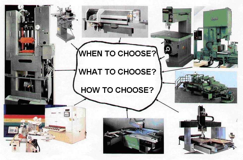 Three main questions have to be taken into consideration, when acquiring machine-tools: When to chose? What to chose? How to chose?