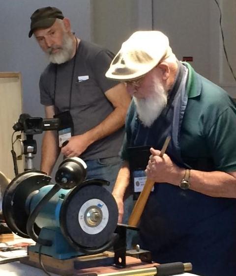 Dick Bumgarner John Elliott showed methods for using a 1720 rpm grinder and