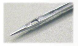 Included in the RhAT set is a cylindrical magnet. Use it to verify that the grooves in all of your needles are aligned.
