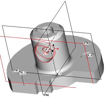 112 Figure 4.2(a) Sketched Holes (CADTRAIN, COAch for Pro/E) Rounds Figure 4.2(b) Hole Placement (CADTRAIN) Rounds (Fig. 4.3) are created at selected edges of the part.