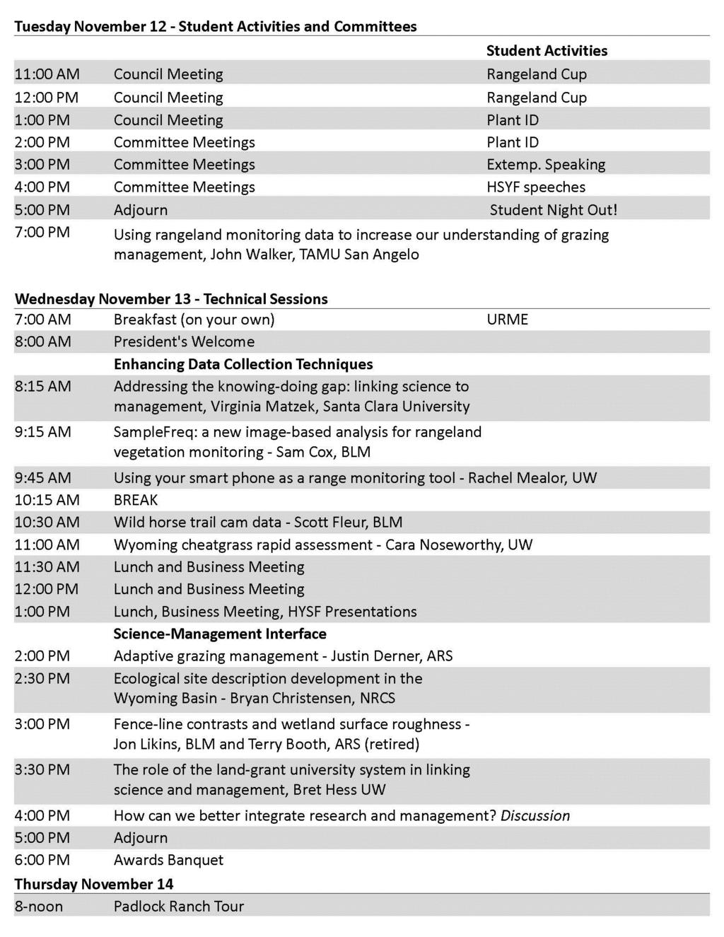 2014 Wy SRM Ballot Information Annual Meeting Agenda There will be two ways to cast your votes for this year s candidates.