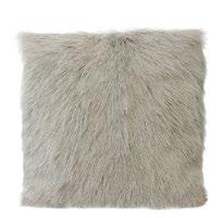 Rabbit & Goat Fur Cushions ROUND tibetan fur Cushions Rabbit Fur siberian ash DDCRFSA004-30 x 50cm