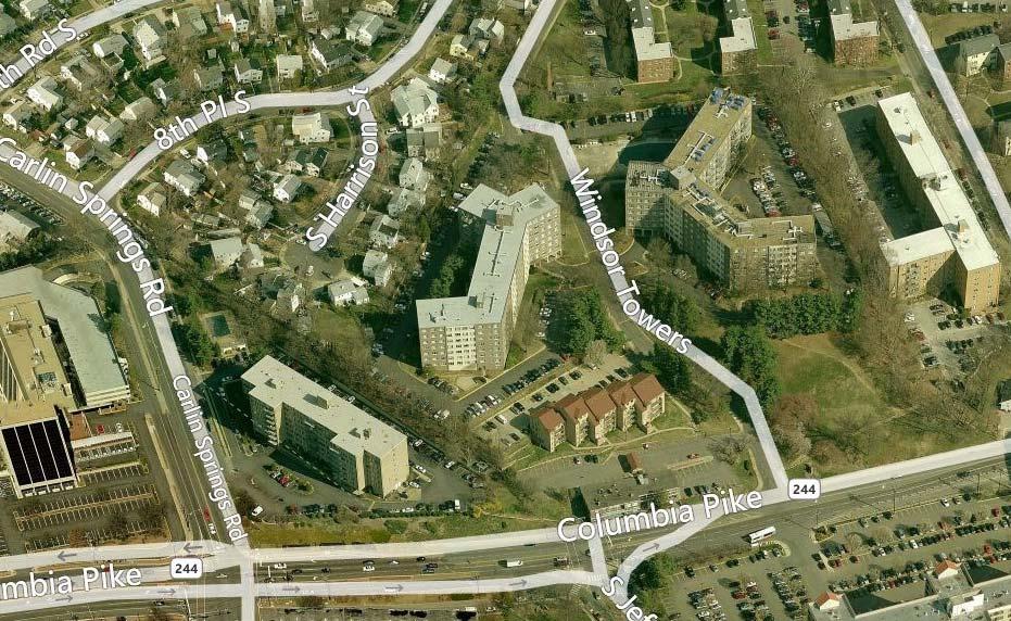 N O R T H Source: Bing TM Maps Location of Proposed Cricket Communications Telecommunications Facility: 5539 Columbia Pike DISCUSSION: Cricket Communications is proposing to install three (3) new