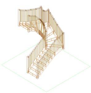 3D View 3D display of the whole staircase: o wire-frame o hidden-lines o solid Quotes The functions, automatic and manual, to quote the plan and the single workpieces are available: Prints It s