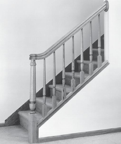 CArolina S ERIES Rails, 1-3/4" Balusters, Shoerails Refer to price guide on pages 114 and 115.