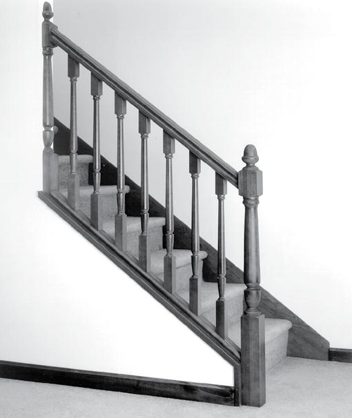 CArolina S ERIES Rails, 1-3/4" Balusters, Shoerails Refer to price guide on pages 114 and 115.