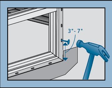 Install the Window: To avoid injury use at least two people to install, and support the window until completely fastened.