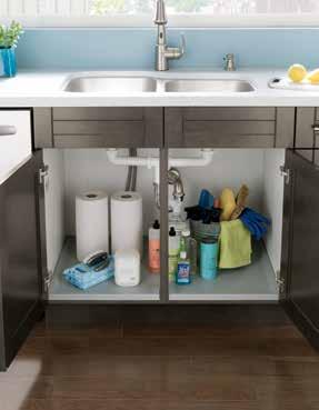 Our storage solutions extend to the top of tall cabinets and provide access to the very back, thanks to