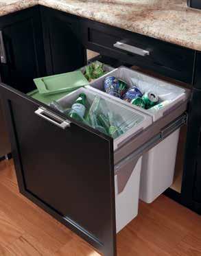 Base Recycling Center: Sink Cabmat: Minimize under sink U-Shaped Vanity Sink Pullout: Base Pots & Pans