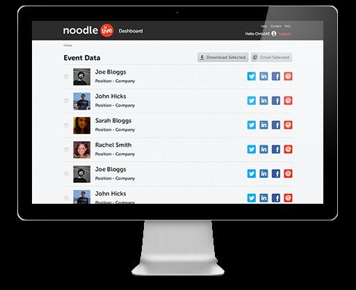 Make The Most Of That Data We re collecting lots of delicious data every step of the way with Noodle Live so you can find out just who has dropped by your stand.