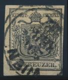 Austria 1001 x1001 #1-5 1850 1kr to 9kr First Issue of the Monarchy, all used with nice c.d.s. cancels and with 4 margins, very fi ne.