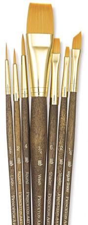 Set 2: Princeton RealValue Brush Set # 9143 or similar quality You will use the Synthetic Golden Taklon Brushes for the glazing process.