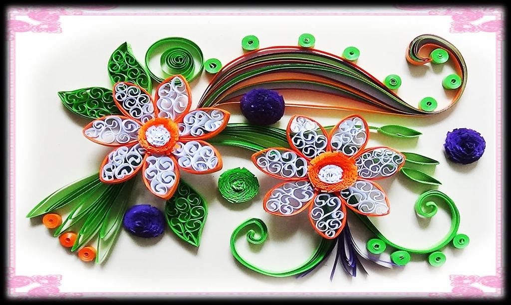 Making your flower by QUILLING: Quilling is created with lots of strips of paper.