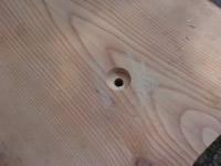 I drilled a th hole to accommodate the rod and then on the back side I drill a