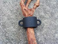 With the shackle made you can paint the hardware. Flat black spray paint is used.