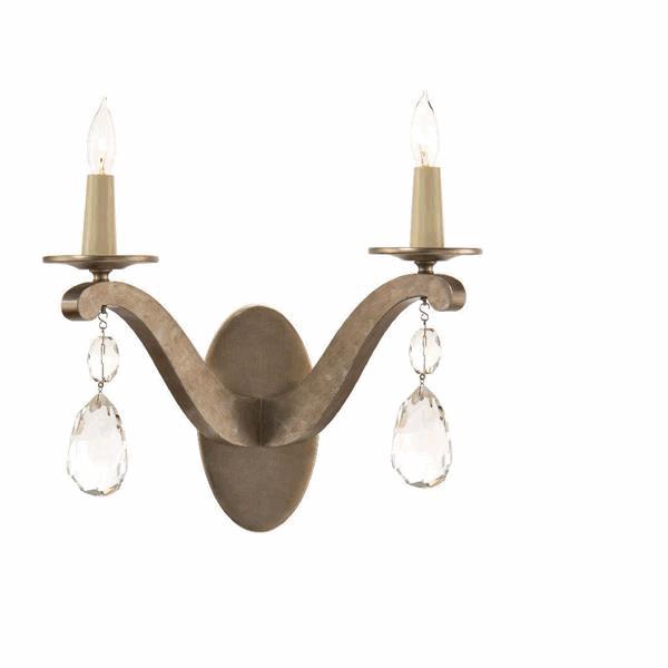 AJC-8863 16"H X 14"W X 7"D Two Light Wall Sconce. Shade 5.5x4.