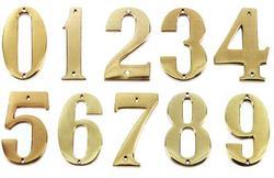BRASS NUMBERS