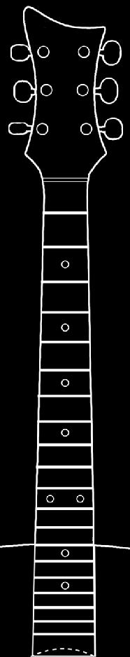 12. Fret markers / inlay Markers along the fingerboard of the guitar indicate important harmonic intervals: the 3rd, the 5th, the 7th and the 9th.