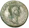 5305 Domitian, (A.D.81-96), AE quadrans, issued 81-82, Rome mint, (2.59 grams), obv. helmeted head of Minerva to right, IMP DOM AVG, rev. S C within laurel wreath, (S.2823, RIC 436, BMC 485, C.