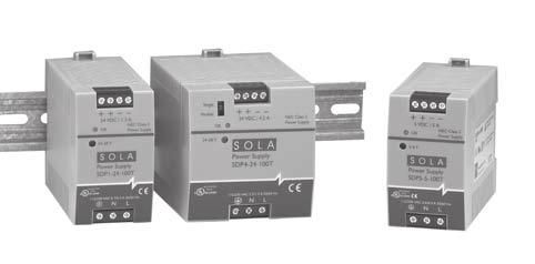 SDP Low Power DIN Rail Series The compact, lightweight DIN Rail power supplies come in output voltages from 5 to 8 VDC and power ratings of up to 100 Watts.