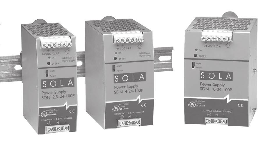 SDN Performance DIN Rail Series The SDN DIN Rail power supplies provide industry leading performance.