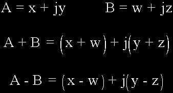 The addition or subtraction of complex numbers can be done either mathematically or graphically in rectangular form.