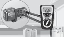 Integrated voltage indicator Single-pole phase testing Fully protected design in all measuring ranges prevents operating errors Super-bright