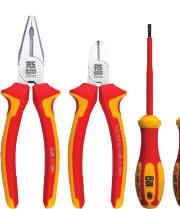 Piece Insulated Pliers and Screwdriver Sets 1253097 1 180 Combination Pliers 160 Diagonal Cutters 160 Long Nose Pliers Slotted 2.5 75, 4 100, 5.