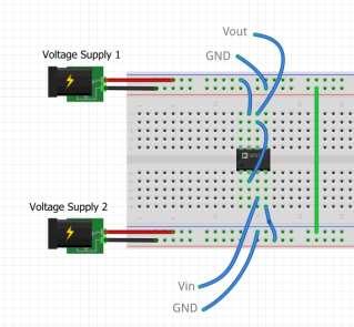 Figure 10: Breadboard example 3. You will now add to your LabView program an additional voltage input in the data acquisition (DAQ) box.