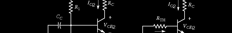 Voltage Divider Biasing R R // R TH 1 2 R 2 VTH V R1 R2 V R V ( on) (1 ) TH BQ