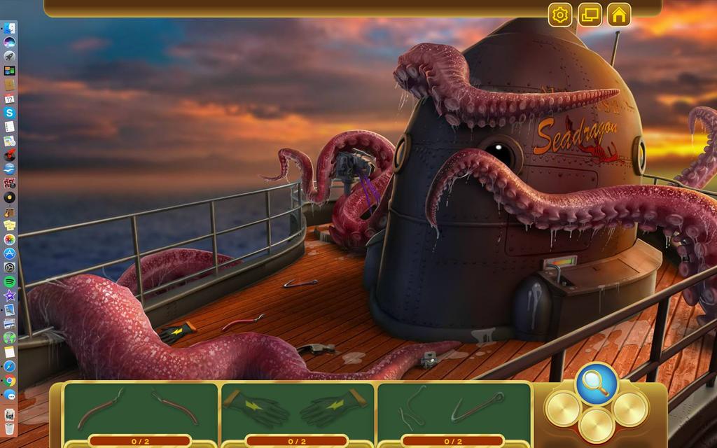 Level 58: Ship Under Siege Objective: Escape the giant squid Story: During a submarine chase,