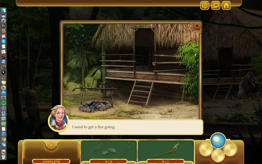 Level 83: Jungle Hut Objective: Find shelter for the night Story: After drifting for what