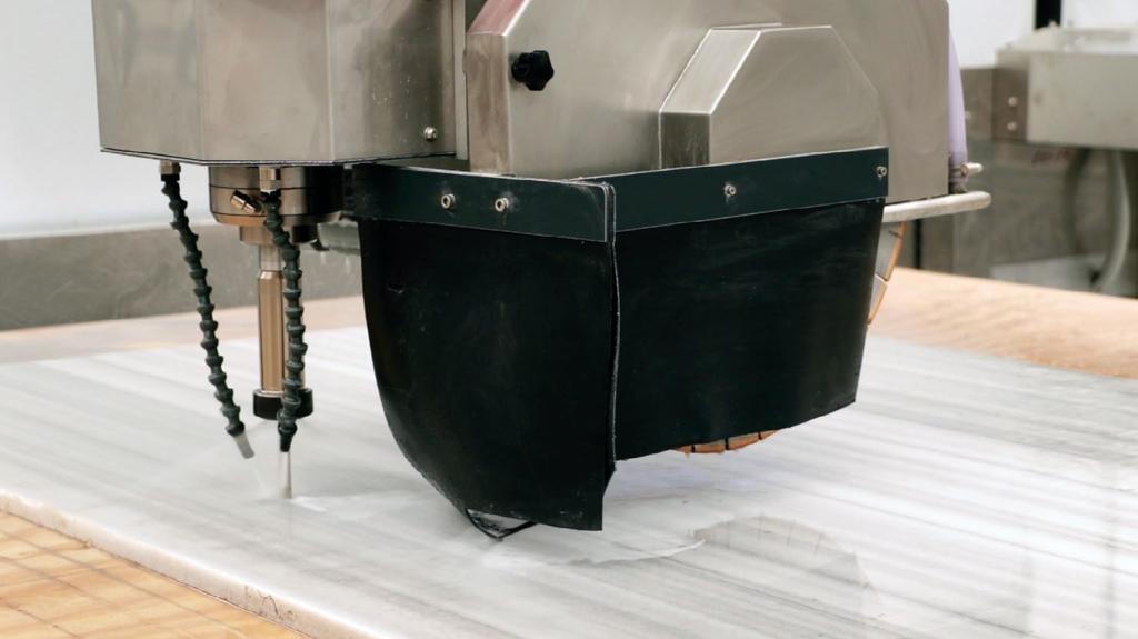 Focus on the CNC carving solution The carving solution on the 5-axis bridge saw Helios Cut 500 is the great goal to make stone fabrication easier and more efficient.