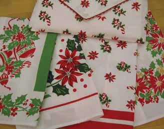 liced read Holiday Towels No kitchen is complete without these festive printed towels in bright cheery holiday colors. Be creative try making custom pillows, placemats or holiday ornaments.