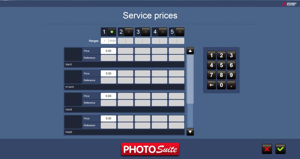 Price Configuration Here the prices can be configured individually for each product and price ranges can be added, depending on the number of copies.