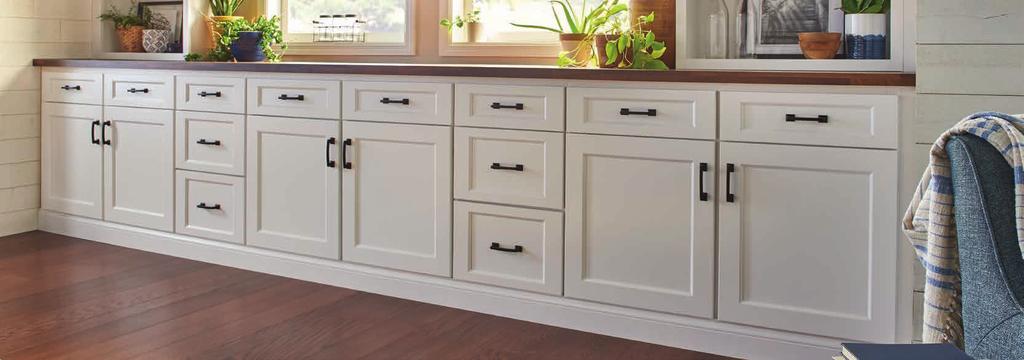 YORK WHITE PAINT YORK in White Paint With clean lines and a classic look, York cabinets are a homeowner s dream.