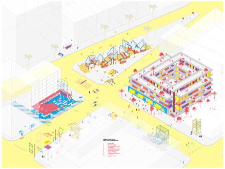 Exploded Streetfront Urban-Think Tank, 2016. Measure.
