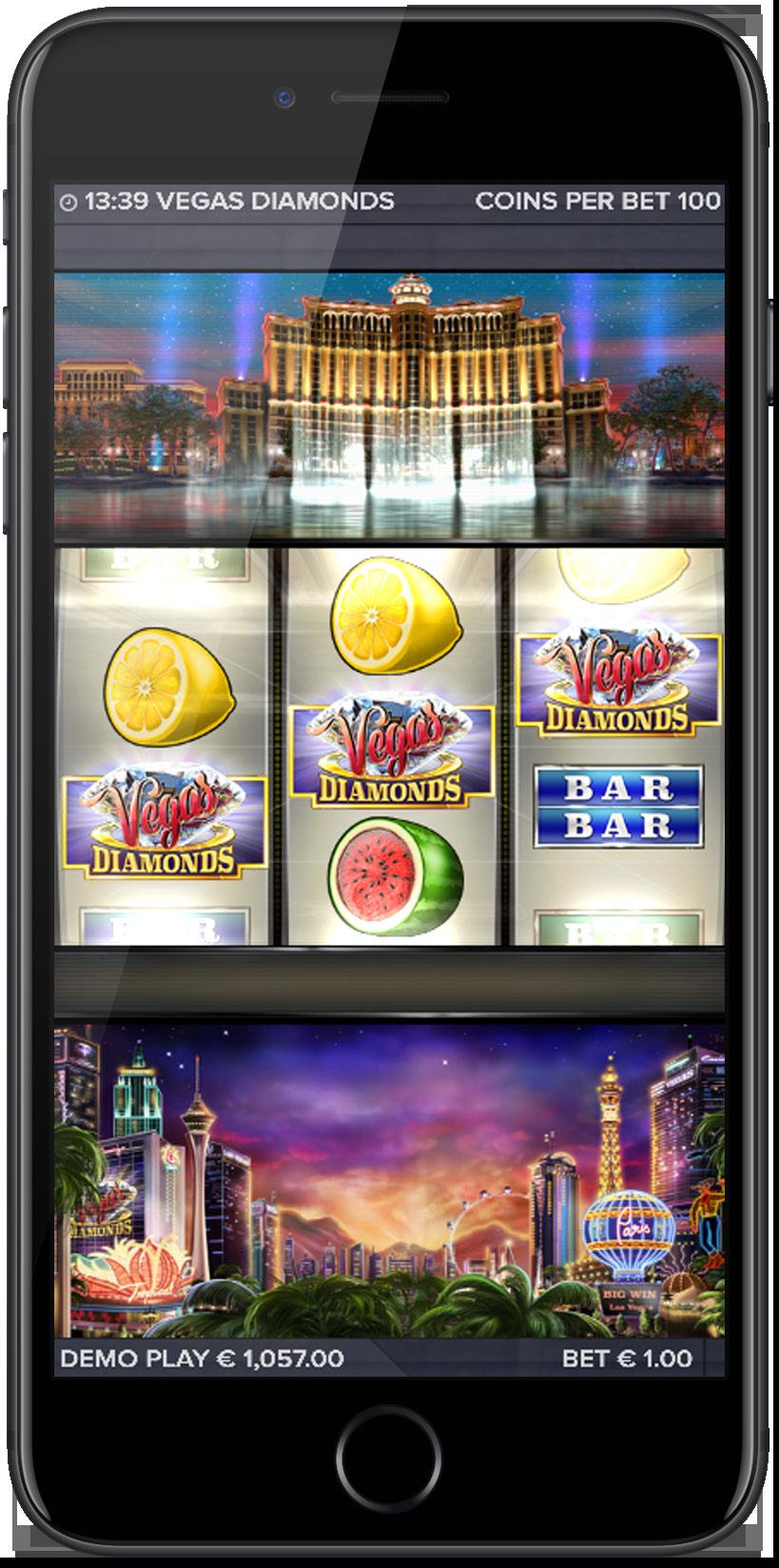 Vegas Diamonds Nudge The Vegas Diamonds symbol is the most valuable symbol in the game, and three of them anywhere in view make the reels
