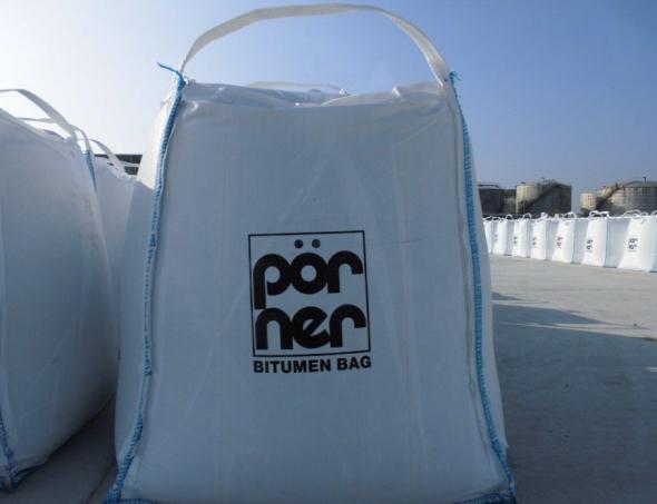 II. THE PÖRNER BITUMEN BAG TM Basic Data Pörner Bitumen Bags are economical, flexible and environmentally friendly Flexible bag with self-stabilizing design Capacity: up to 1000kg of bitumen Suitable