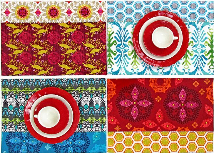 backs) and make a completely matching set of two, four or more placemats.