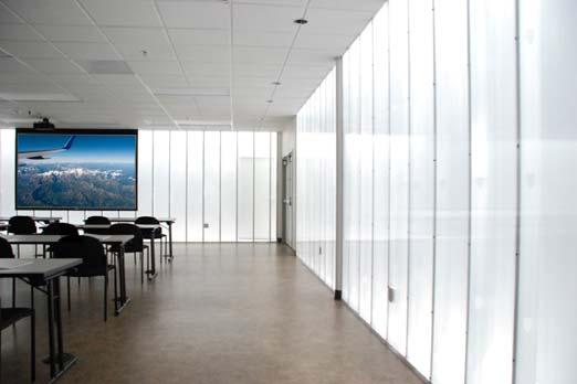 Figure 3: Tubular Daylighting Devices deliver controlled daylight to illuminate an interior, ground-floor space using a luminous wall.