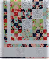 Embroidered quilting adds the finishing touch; use a single thread color throughout or, select additional thread colors to coordinate with the fabric colors.