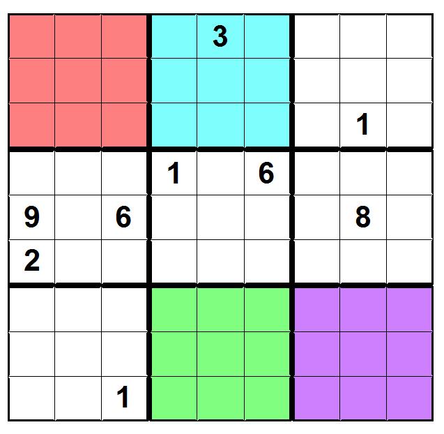 Fill in the 3 grids so that every