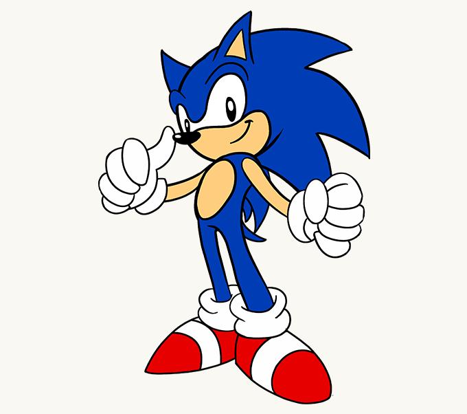 Find more drawing instructions on Color Sonic the Hedgehog.
