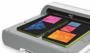 99 Includes 2 Dies Includes 1 Die Includes 1 Die Cuts up to 6 Layers of Fabric Cuts up to 6 Layers of Fabric Cuts up to 6 Layers of Fabric Manual Manual Electric Compatible with more than 130 GO!