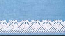 5 mm straight-stitch hemmer # 6 The fabric edge is double-turned and