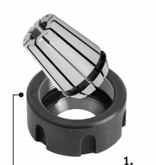 please take care that the collet is only clamped with the inserted cutting tool do not clamp