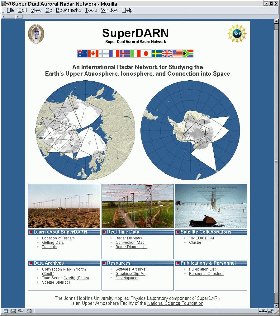 Access to SuperDARN Data Products All SuperDARN data for both hemispheres is available through the JHU/APL SuperDARN webpage: http://superdarn.